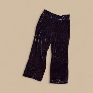 Soft Surroundings Velvet Trousers in Rich Purple